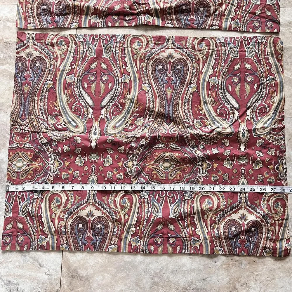 Set Of 2 LRL Ralph Lauren Nantucket Red Paisley Standard Pillowcase - Picture 3 of 9